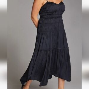 Anthropologie Ruched Slip Dress